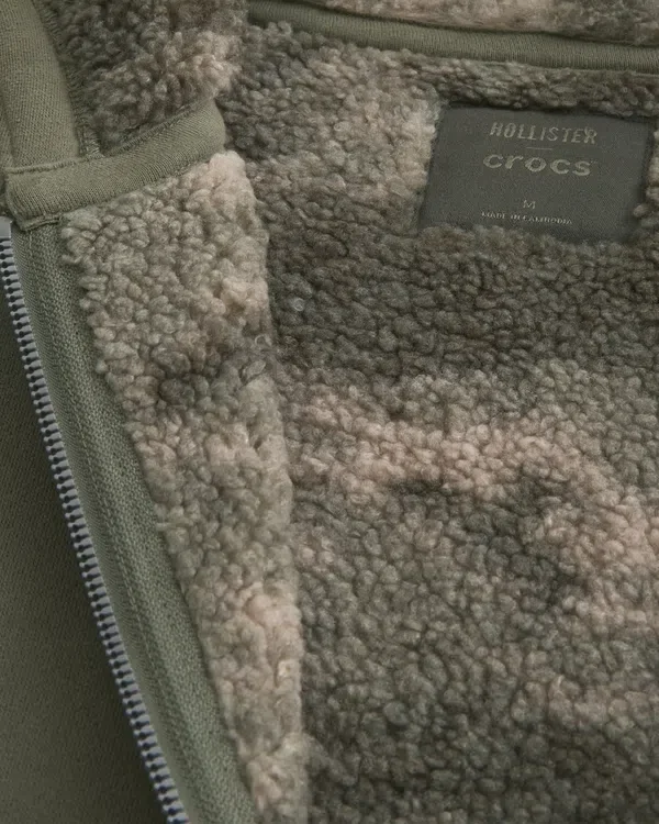 Bluza z kapturem i zamkiem błyskawicznym Hollister x Crocs z podszewką z polaru Bluza z kapturem i zamkiem błyskawicznym Hollister x Crocs z podszewką z polaru