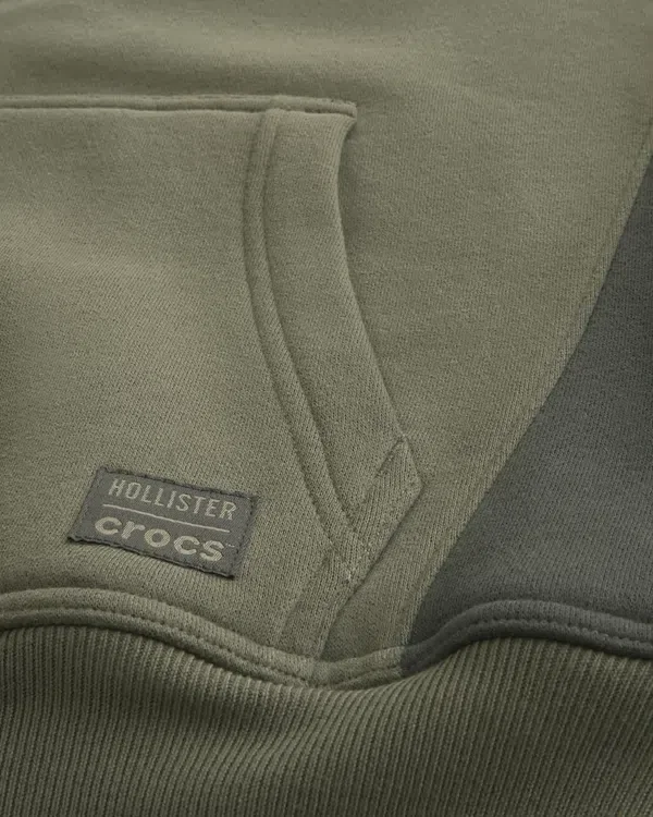 Bluza z kapturem i zamkiem błyskawicznym Hollister x Crocs z podszewką z polaru Bluza z kapturem i zamkiem błyskawicznym Hollister x Crocs z podszewką z polaru