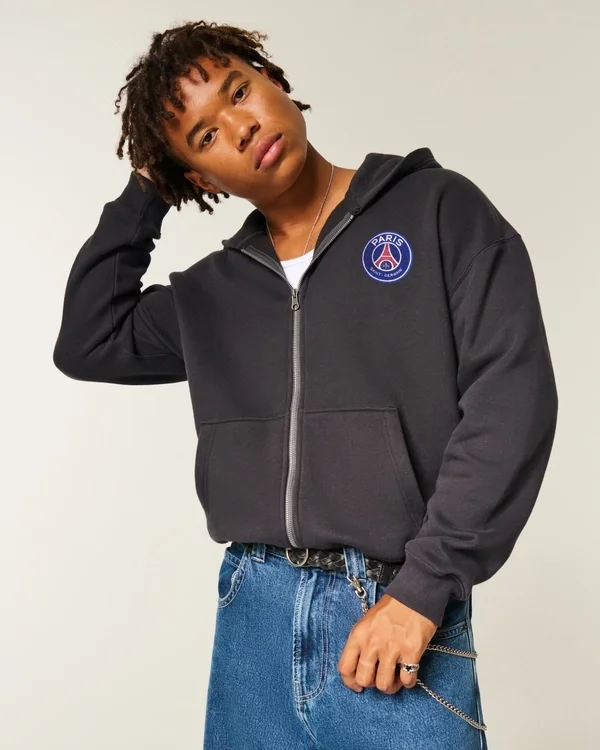 Bluza z kapturem i zamkiem błyskawicznym Paris Saint-Germain F.C. Graphic Bluza z kapturem i zamkiem błyskawicznym Paris Saint-Germain F.C. Graphic