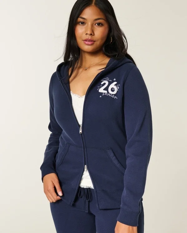 Bluza z kapturem i zamkiem błyskawicznym Senior ’26 Graphic Hoodie Bluza z kapturem i zamkiem błyskawicznym Senior ’26 Graphic Hoodie