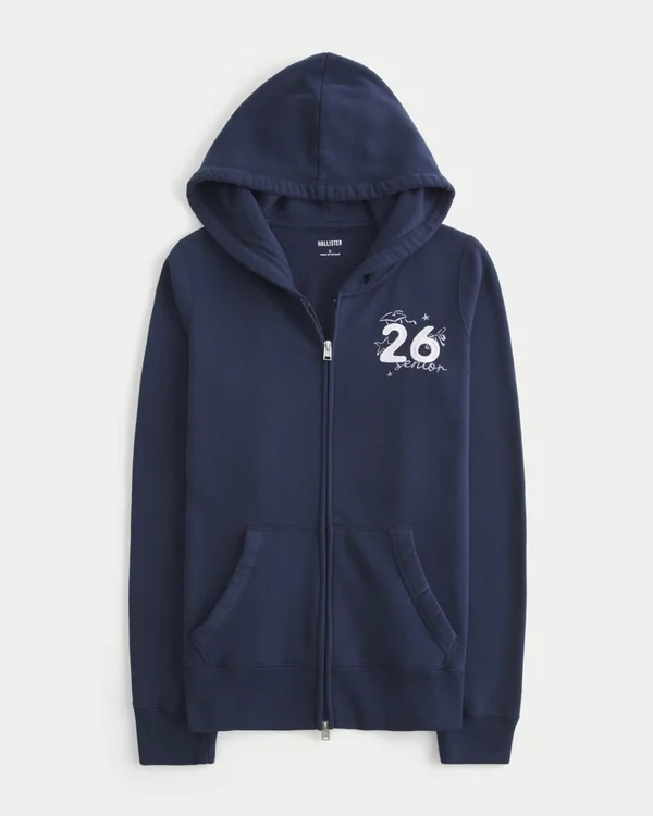 Bluza z kapturem i zamkiem błyskawicznym Senior ’26 Graphic Hoodie Bluza z kapturem i zamkiem błyskawicznym Senior ’26 Graphic Hoodie