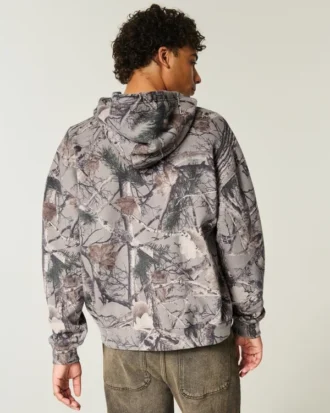 Bluza z kapturem i zamkiem błyskawicznym Villanova Wildcats Graphic Camo Bluza z kapturem i zamkiem błyskawicznym Villanova Wildcats Graphic Camo