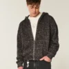 Bluza z kapturem i zamkiem błyskawicznym w panterkę Bluza z kapturem i zamkiem błyskawicznym w panterkę