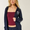 Bluza z kapturem i zamkiem błyskawicznym z logo Bluza z kapturem i zamkiem błyskawicznym z logo