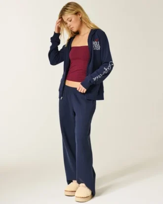 Bluza z kapturem i zamkiem błyskawicznym z logo Bluza z kapturem i zamkiem błyskawicznym z logo