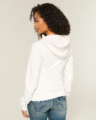 Bluza z kapturem i zamkiem błyskawicznym z logo Bluza z kapturem i zamkiem błyskawicznym z logo