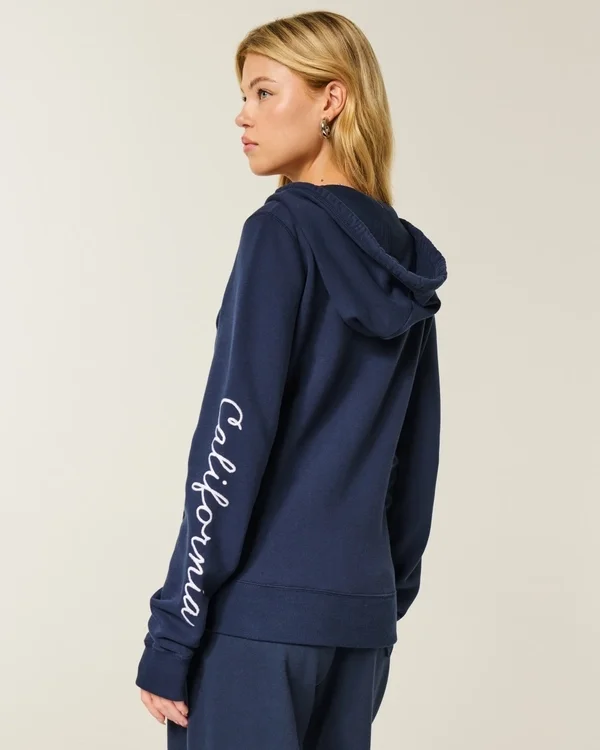 Bluza z kapturem i zamkiem błyskawicznym z logo Bluza z kapturem i zamkiem błyskawicznym z logo
