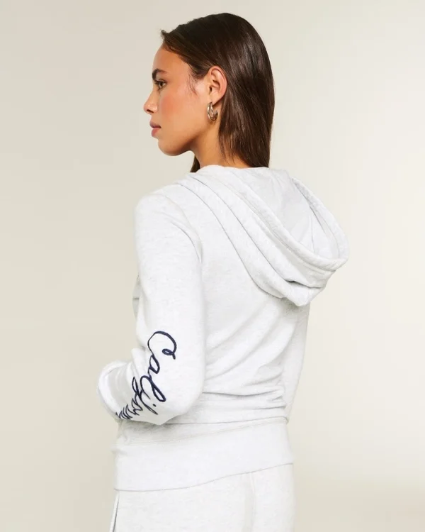 Bluza z kapturem i zamkiem błyskawicznym z logo Bluza z kapturem i zamkiem błyskawicznym z logo