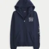 Bluza z kapturem i zamkiem błyskawicznym z logo Bluza z kapturem i zamkiem błyskawicznym z logo