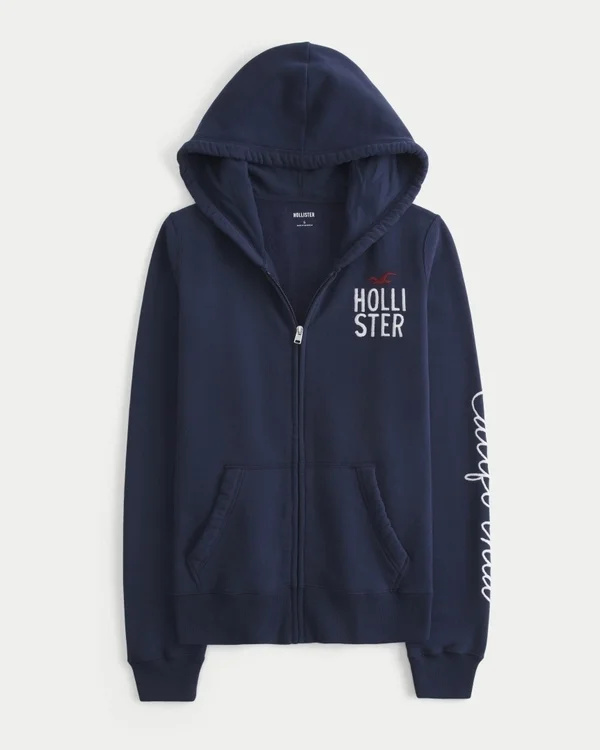 Bluza z kapturem i zamkiem błyskawicznym z logo Bluza z kapturem i zamkiem błyskawicznym z logo