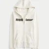Bluza z kapturem i zamkiem błyskawicznym z logo Chenille Bluza z kapturem i zamkiem błyskawicznym z logo Chenille