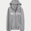 Bluza z kapturem i zamkiem błyskawicznym z logo i wykończeniem ze sztucznego futra Bluza z kapturem i zamkiem błyskawicznym z logo i wykończeniem ze sztucznego futra
