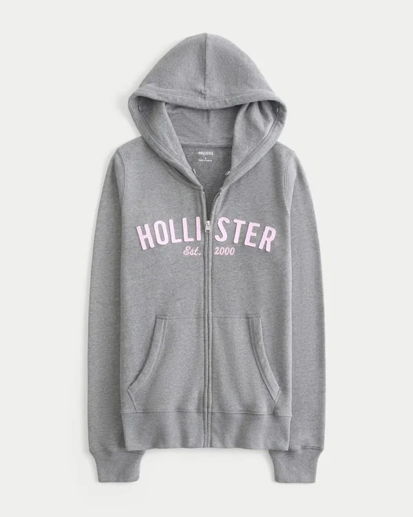 Bluza z kapturem i zamkiem błyskawicznym z logo i wykończeniem ze sztucznego futra Bluza z kapturem i zamkiem błyskawicznym z logo i wykończeniem ze sztucznego futra