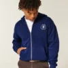 Bluza z kapturem i zamkiem błyskawicznym z nadrukiem Chelsea Football Club Bluza z kapturem i zamkiem błyskawicznym z nadrukiem Chelsea Football Club