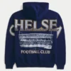 Bluza z kapturem i zamkiem błyskawicznym z nadrukiem Chelsea Football Club Bluza z kapturem i zamkiem błyskawicznym z nadrukiem Chelsea Football Club