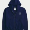 Bluza z kapturem i zamkiem błyskawicznym z nadrukiem Chelsea Football Club Bluza z kapturem i zamkiem błyskawicznym z nadrukiem Chelsea Football Club