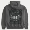 Bluza z kapturem i zamkiem błyskawicznym z nadrukiem Dodge Viper