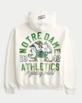 Bluza z kapturem i zamkiem błyskawicznym z nadrukiem Fighting Irish Uniwersytetu Notre Dame Bluza z kapturem i zamkiem błyskawicznym z nadrukiem Fighting Irish Uniwersytetu Notre Dame