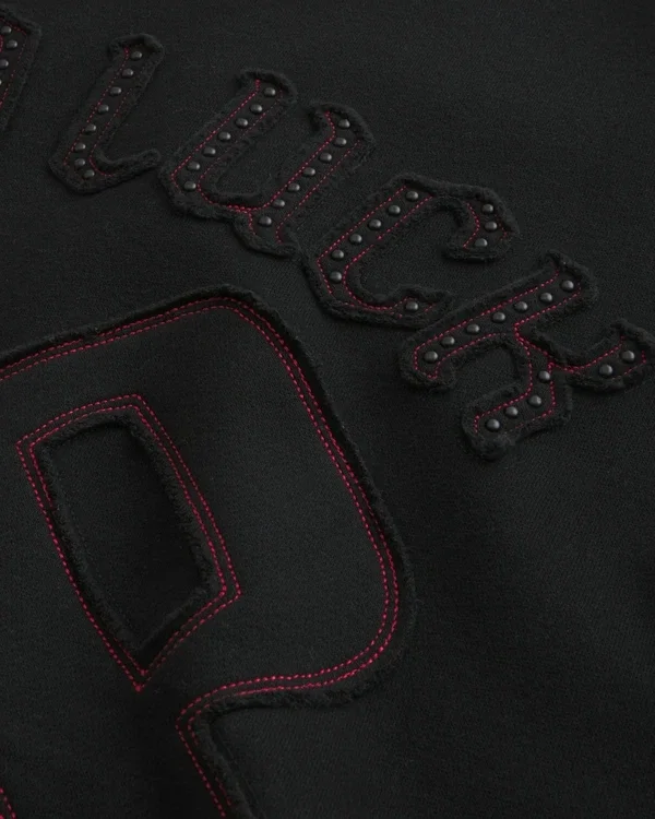 Bluza z kapturem i zamkiem błyskawicznym z nadrukiem Good Luck Bluza z kapturem i zamkiem błyskawicznym z nadrukiem Good Luck