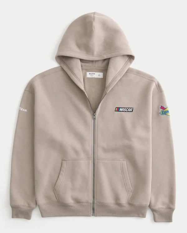 Bluza z kapturem i zamkiem błyskawicznym z nadrukiem NASCAR Bluza z kapturem i zamkiem błyskawicznym z nadrukiem NASCAR