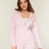 Bluza z kapturem i zamkiem błyskawicznym z nadrukiem róż Bluza z kapturem i zamkiem błyskawicznym z nadrukiem róż