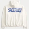 Bluza z kapturem i zamkiem błyskawicznym z nadrukiem Volkswagen Racing Bluza z kapturem i zamkiem błyskawicznym z nadrukiem Volkswagen Racing
