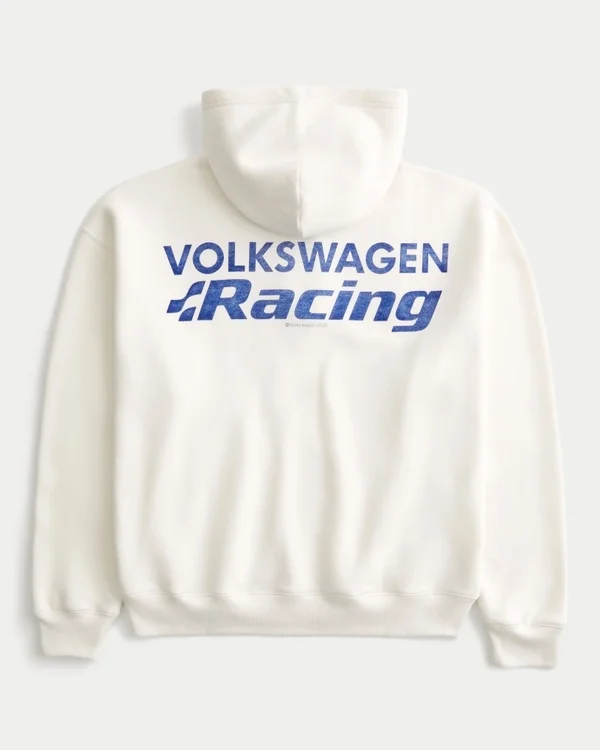 Bluza z kapturem i zamkiem błyskawicznym z nadrukiem Volkswagen Racing Bluza z kapturem i zamkiem błyskawicznym z nadrukiem Volkswagen Racing