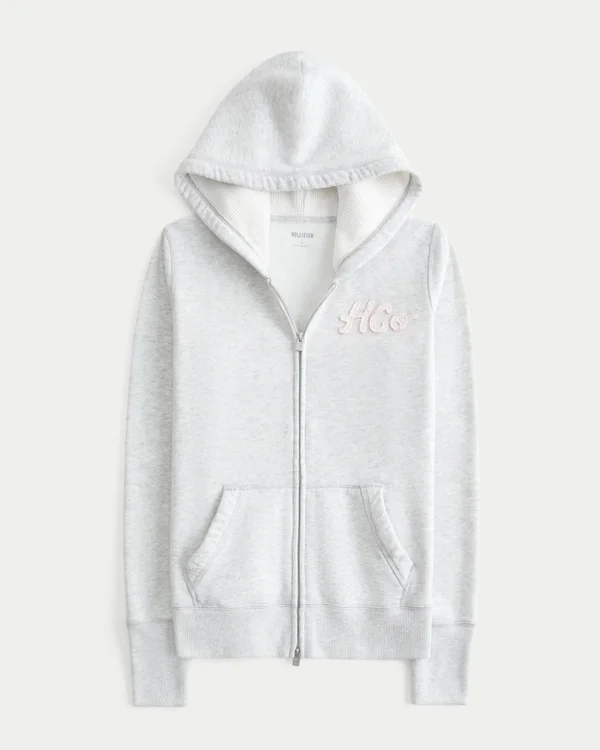 Bluza z kapturem i zamkiem błyskawicznym, z podszewką w kratkę i nadrukiem logo Bluza z kapturem i zamkiem błyskawicznym, z podszewką w kratkę i nadrukiem logo