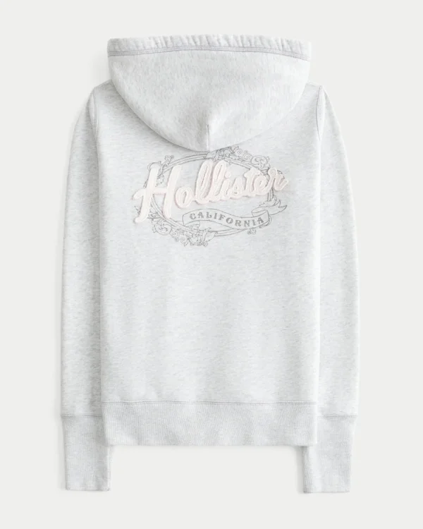 Bluza z kapturem i zamkiem błyskawicznym, z podszewką w kratkę i nadrukiem logo Bluza z kapturem i zamkiem błyskawicznym, z podszewką w kratkę i nadrukiem logo
