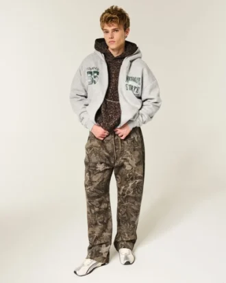 Bluza z kapturem Michigan State University Spartans z grafiką i zamkiem błyskawicznym Bluza z kapturem Michigan State University Spartans z grafiką i zamkiem błyskawicznym