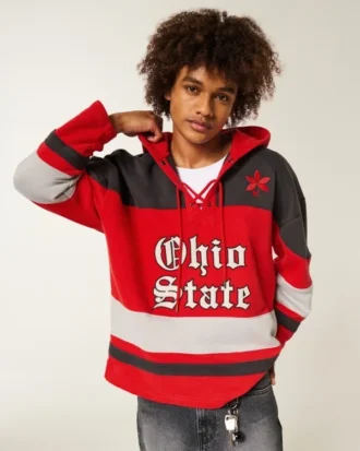 Bluza z kapturem Ohio State University Buckeyes Graphic Hockey Jersey Bluza z kapturem Ohio State University Buckeyes Graphic Hockey Jersey