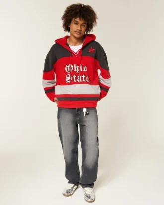 Bluza z kapturem Ohio State University Buckeyes Graphic Hockey Jersey Bluza z kapturem Ohio State University Buckeyes Graphic Hockey Jersey