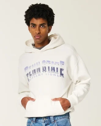 Bluza z kapturem z nadrukiem Boxy Penn State University Nittany Lions Bluza z kapturem z nadrukiem Boxy Penn State University Nittany Lions