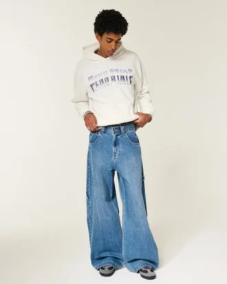 Bluza z kapturem z nadrukiem Boxy Penn State University Nittany Lions Bluza z kapturem z nadrukiem Boxy Penn State University Nittany Lions
