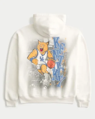 Bluza z kapturem z nadrukiem Boxy University of Kentucky Wildcats Bluza z kapturem z nadrukiem Boxy University of Kentucky Wildcats