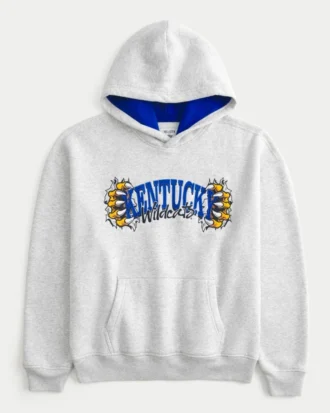 Bluza z kapturem z nadrukiem Boxy University of Kentucky Wildcats