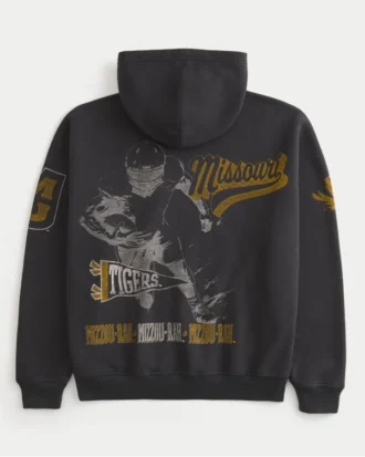 Bluza z kapturem z nadrukiem Boxy University of Missouri Tigers Bluza z kapturem z nadrukiem Boxy University of Missouri Tigers