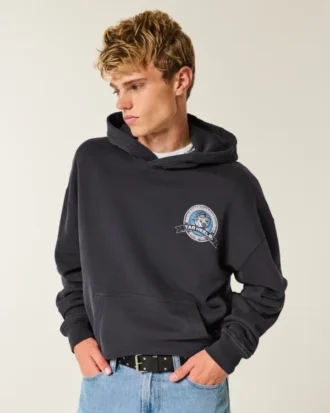 Bluza z kapturem z nadrukiem Boxy University of North Carolina Tar Heels