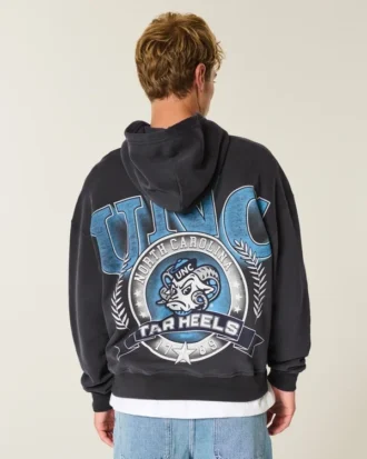 Bluza z kapturem z nadrukiem Boxy University of North Carolina Tar Heels