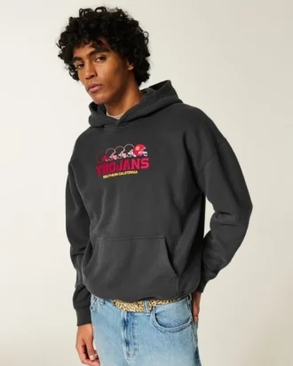 Bluza z kapturem z nadrukiem Boxy University of Southern California Trojans Bluza z kapturem z nadrukiem Boxy University of Southern California Trojans