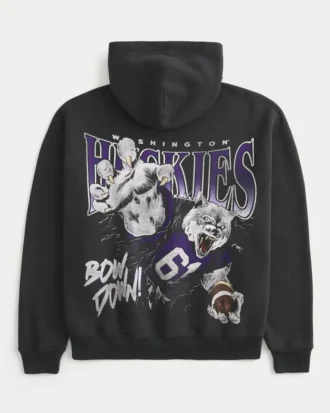 Bluza z kapturem z nadrukiem Huskies Uniwersytetu Waszyngtońskiego Bluza z kapturem z nadrukiem Huskies Uniwersytetu Waszyngtońskiego