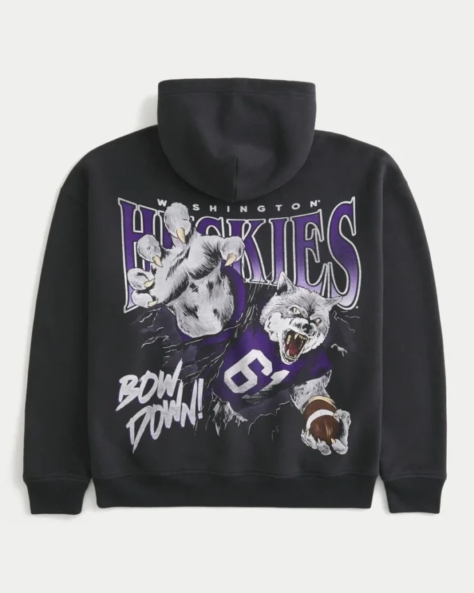 Bluza z kapturem z nadrukiem Huskies Uniwersytetu Waszyngtońskiego Bluza z kapturem z nadrukiem Huskies Uniwersytetu Waszyngtońskiego