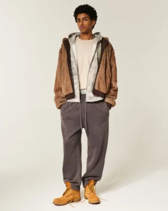 Bluza z kapturem z nadrukiem kamuflażowym i zamkiem błyskawicznym Boxy Zip-Up University of Oregon Ducks