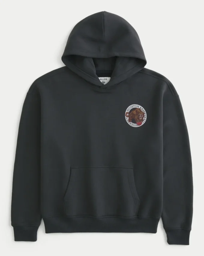 Bluza z kapturem z nadrukiem koszykarskim Boxy University of Houston Cougars Bluza z kapturem z nadrukiem koszykarskim Boxy University of Houston Cougars