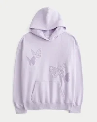 Bluza z kapturem z nadrukiem motyla w dużym rozmiarze