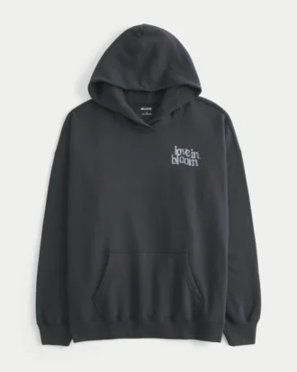 Bluza z kapturem z nadrukiem motyla w dużym rozmiarze