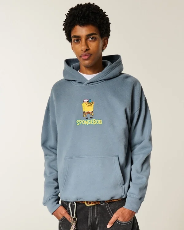 Bluza z kapturem z nadrukiem SpongeBob SquarePants Bluza z kapturem z nadrukiem SpongeBob SquarePants