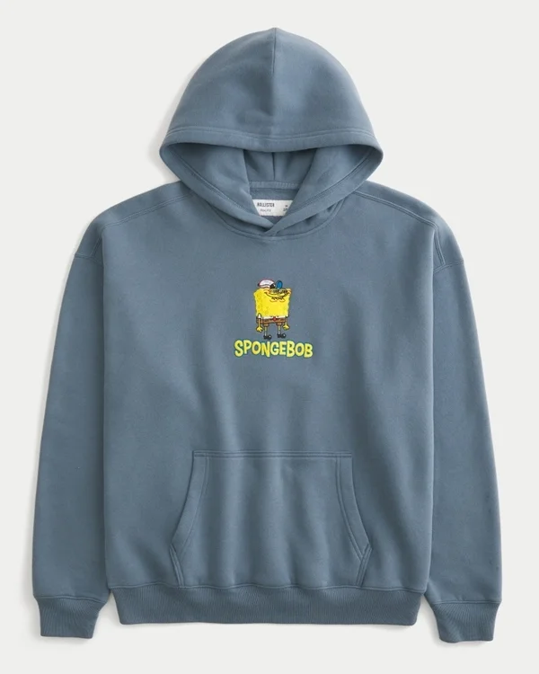 Bluza z kapturem z nadrukiem SpongeBob SquarePants Bluza z kapturem z nadrukiem SpongeBob SquarePants