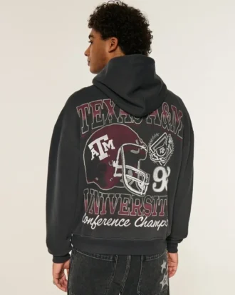 Bluza z kapturem z nadrukiem Texas A&M University Aggies