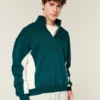Bluza z logo i zamkiem 1/4 długości Bluza z logo i zamkiem 1/4 długości